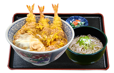 名古屋海老天丼ミニそばセット