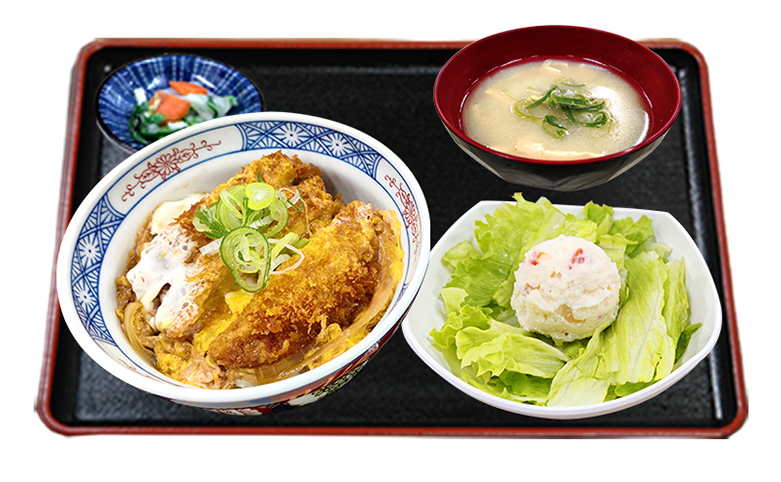 ミニかつ丼サラダみそ汁セット