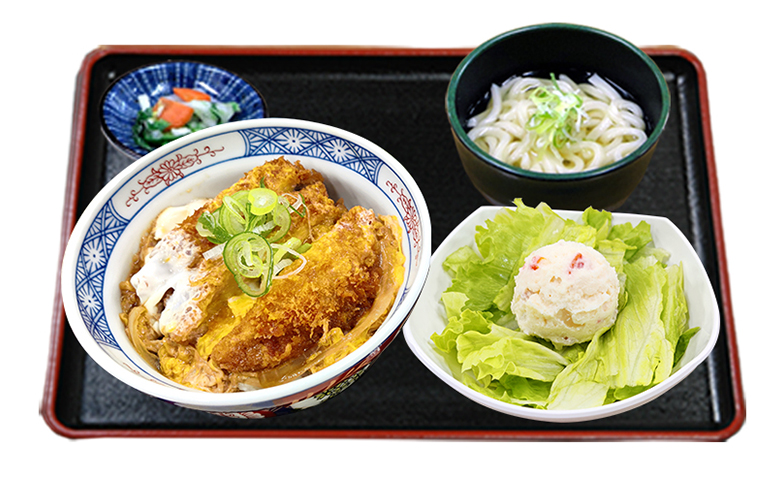 ミニかつ丼サラダうどんセット