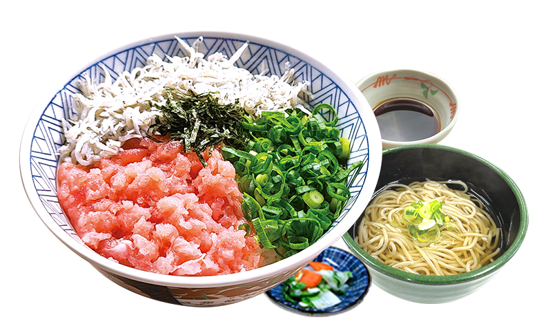 まぐろ&釜揚げしらす丼ミニそばセット