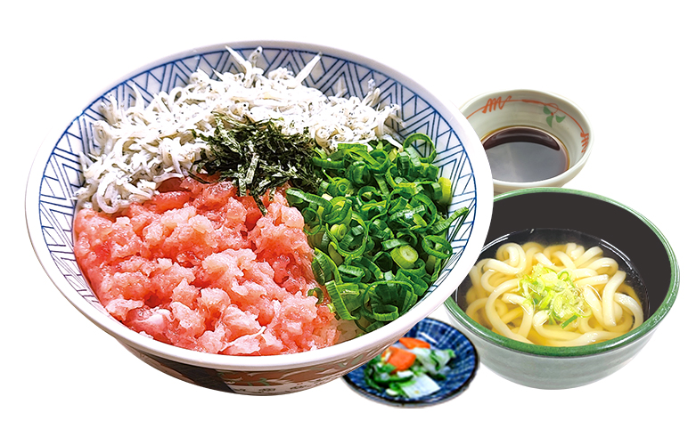 まぐろ&釜揚げしらす丼ミニうどんセット