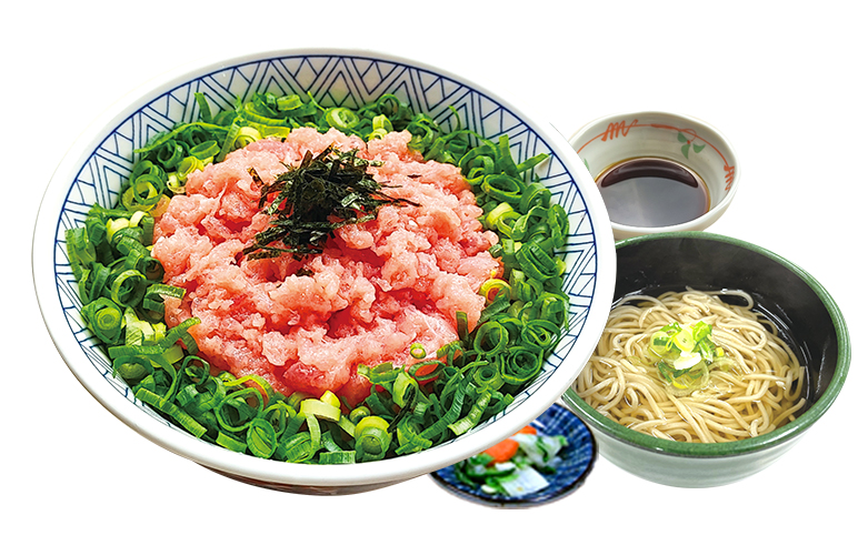 まぐろたたき丼ミニそばセット