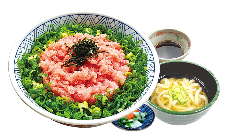 まぐろたたき丼ミニうどんセット