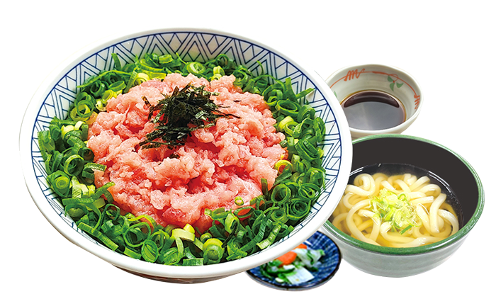 国産まぐろたたき丼ミニうどんセット