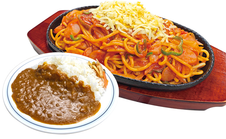 鉄板チーズナポリタンミニカリーセット