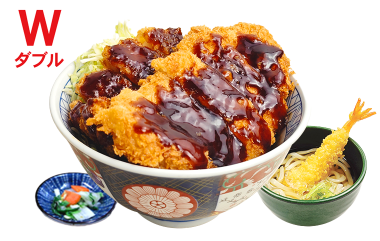 秘伝Wソースかつ丼 満腹うどんセット