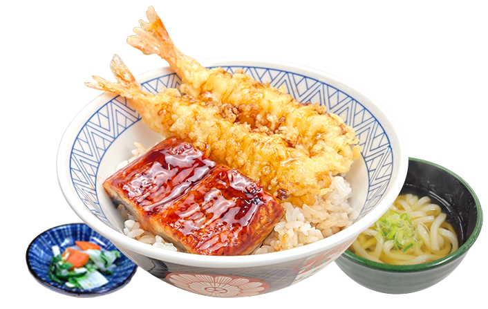 うな海老天丼ミニうどん