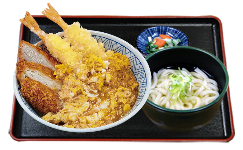 かつ天丼ミニうどんセット