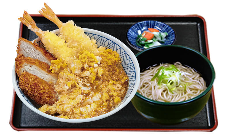 かつ天丼ミニそばセット