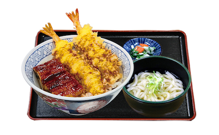 うな海老天丼ミニうどんセット